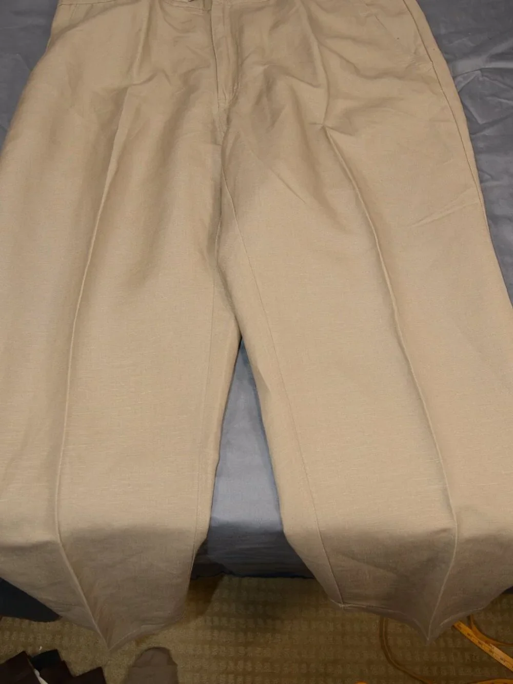 Cubavera Casual Drawstring Pants -- Linen Blend -- Cocoa Size XL